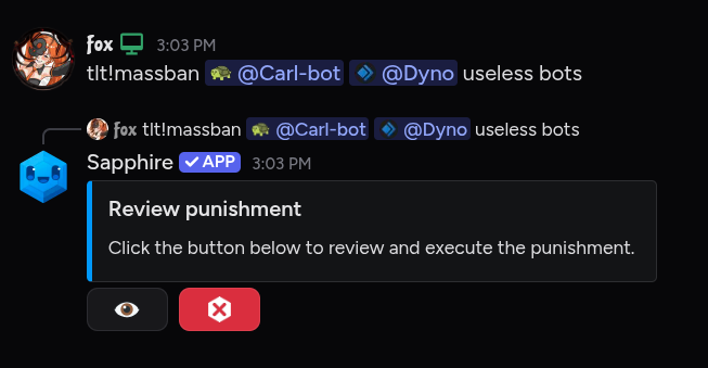 Massban confirmation