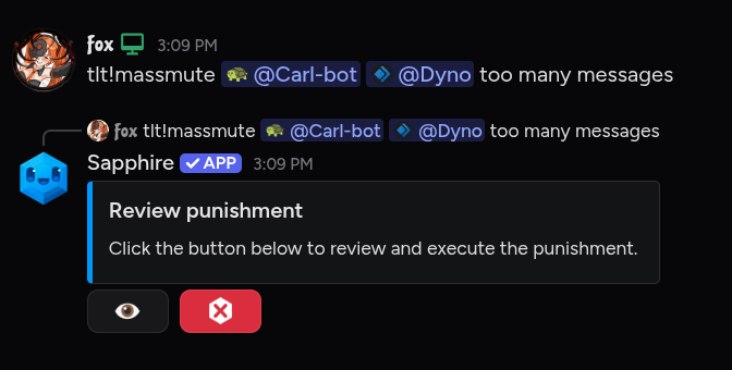 Massmute confirmation