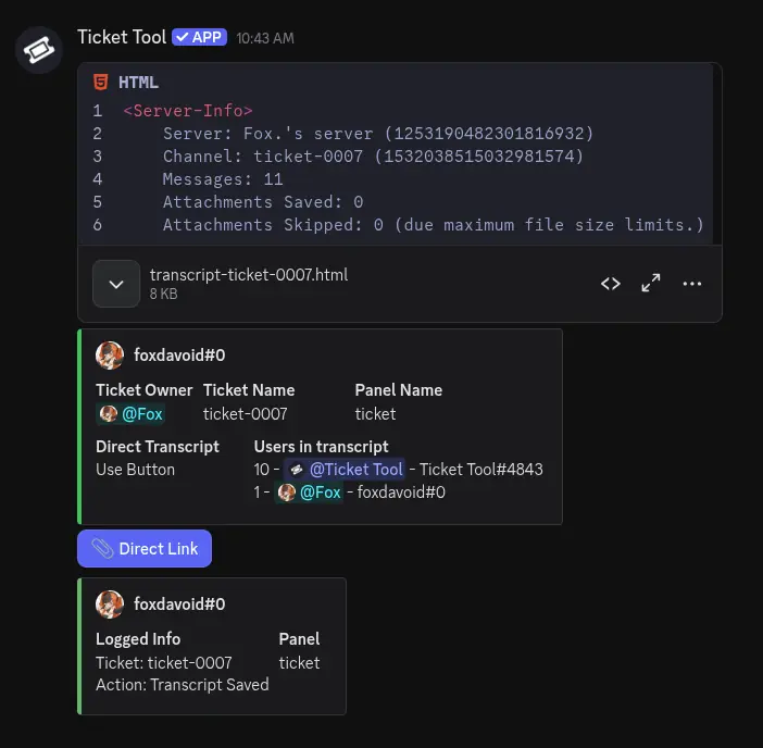 Transcription button