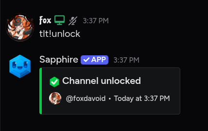 Unlock command result